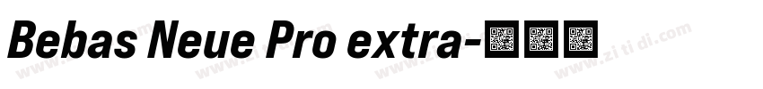 Bebas Neue Pro extra字体转换
